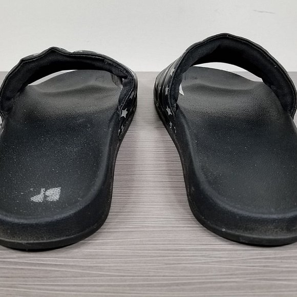 BP. Slide Sandals, Black with Silver Stars, Womens Size 10 - Picture 5 of 8